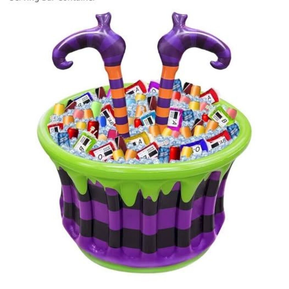 Inflatable Witch Legs Can Cooler
